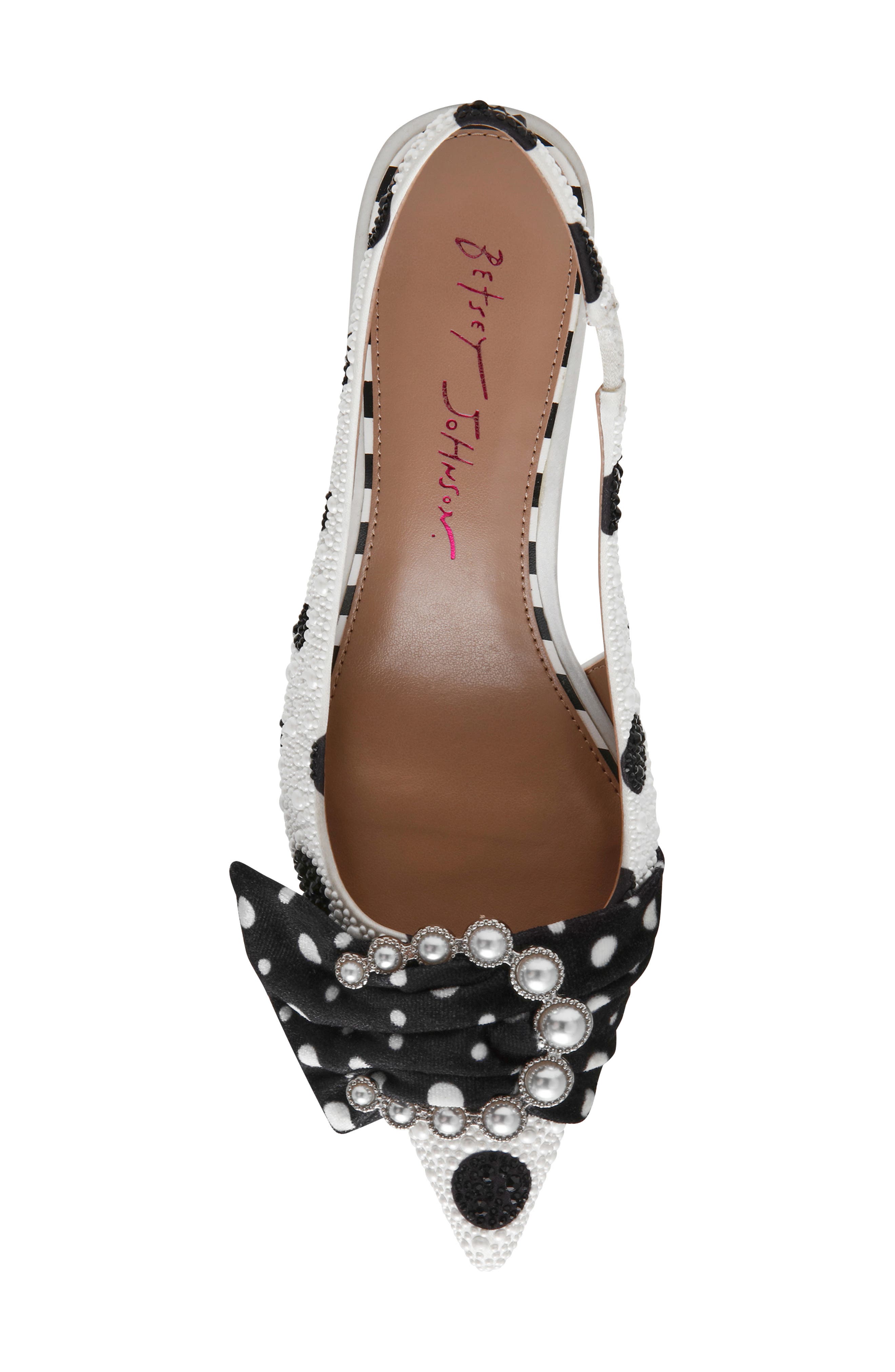 Betsey Johnson Bryanna Crystal Slingback Pump, Alternate, color, 