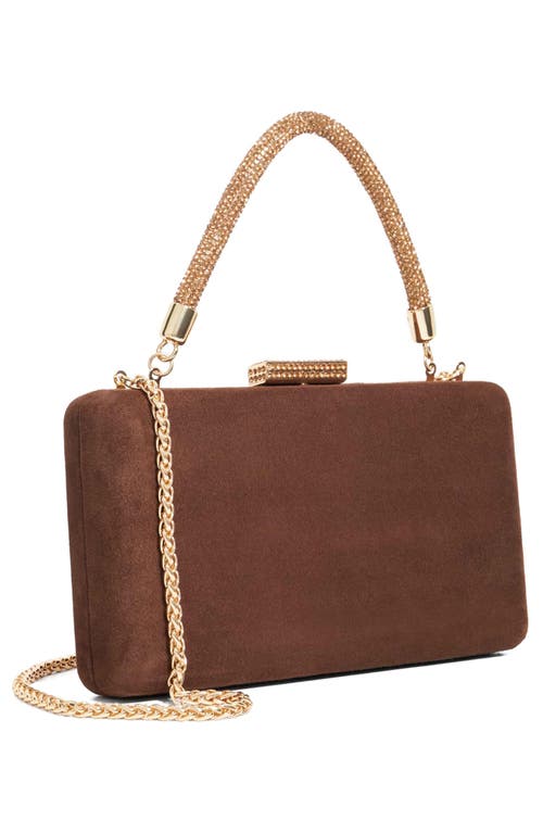 Dune London Beaut Top Handle Frame Clutch In Brown
