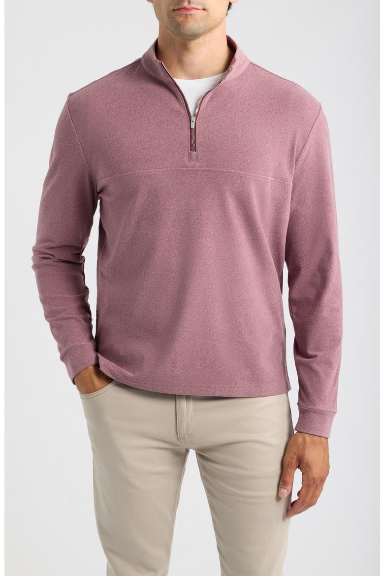 Mikey Quarter Zip Pullover, Main, color, RUM