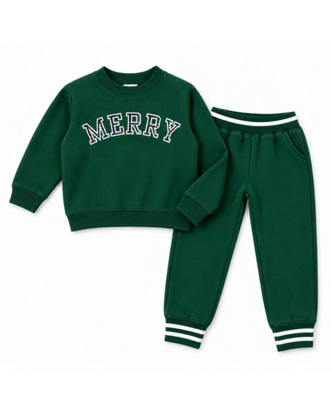 Merry Plaid Sweatshirt & Jogger Set (toddler, Little Kid, Big Kid)