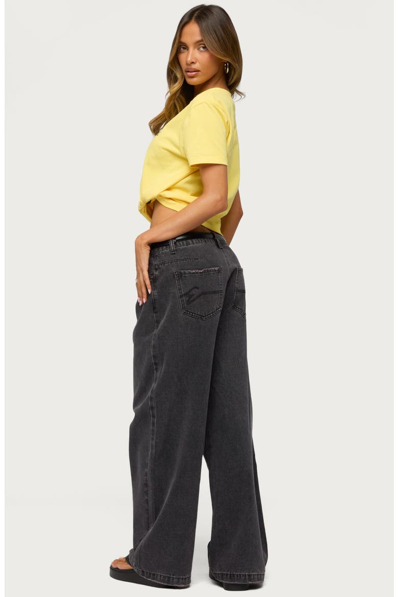 Nichol Low Rise Baggy Jeans, Alternate, color, BLACK-WASHED