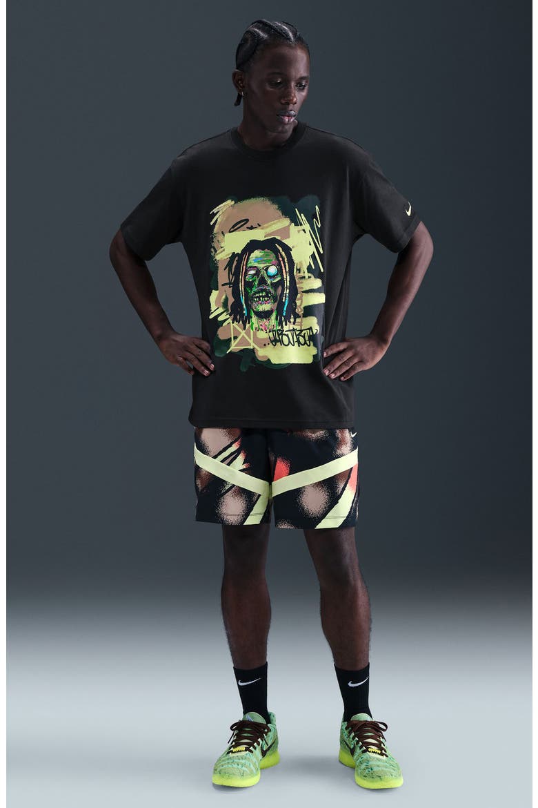 Ja Morant Max90 Zombie Graphic T-Shirt, Alternate, color, BLACK