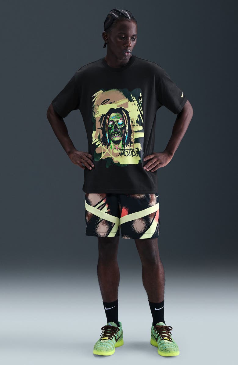 Nike Ja Morant Max90 Zombie Graphic T-Shirt, Alternate, color, Black