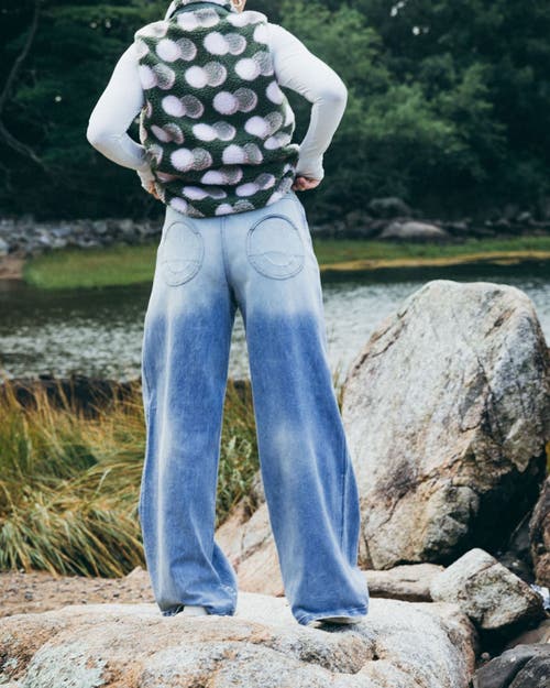 Samii Ryan Smiley Denim Pants In Blue