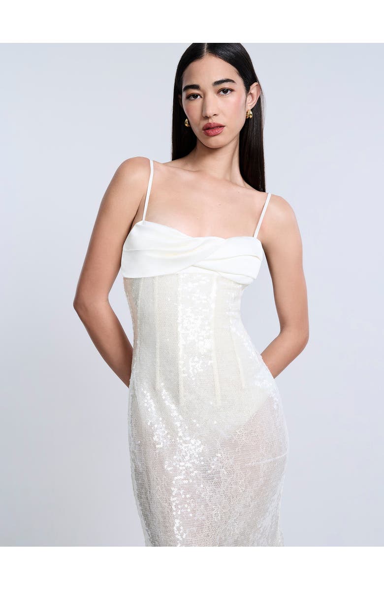 BCBGMAXAZRIA Sequin Lace Gusset Gown, Alternate, color, Jasmine