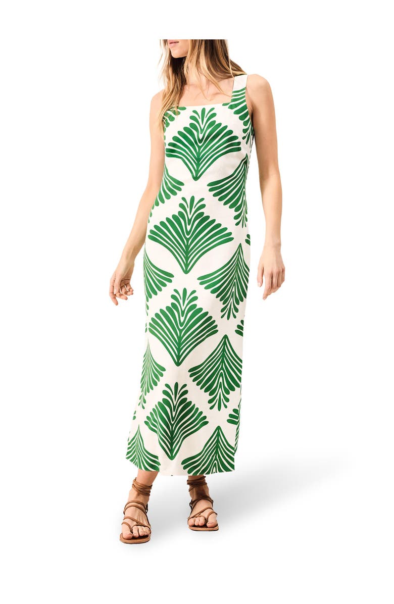 Ro&Zo Square Neck Midi Dress, Alternate, color, Green