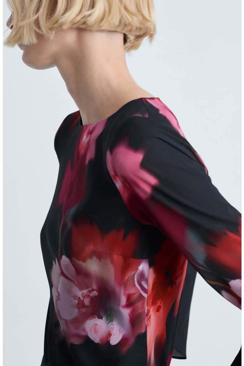 Allegra Long Sleeve Dress, Alternate, color, BLACK