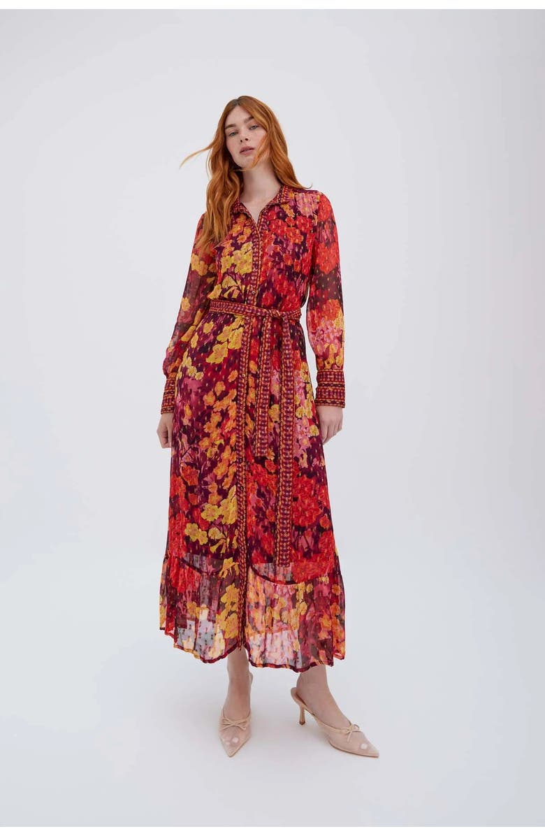 RAISHMA Olive Burgundy Dress, Main, color, Burgundy