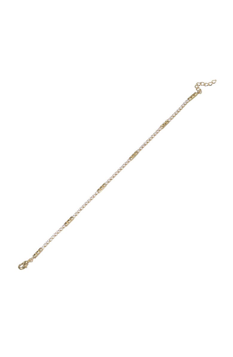 BY ADINA EDEN Pave/Solid CZ Station Tennis Bracelet, Main, color, Gold