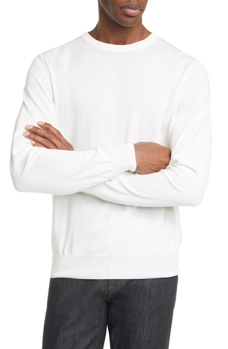 Canali Classic Fit Cotton Crewneck Sweater, Main, color,