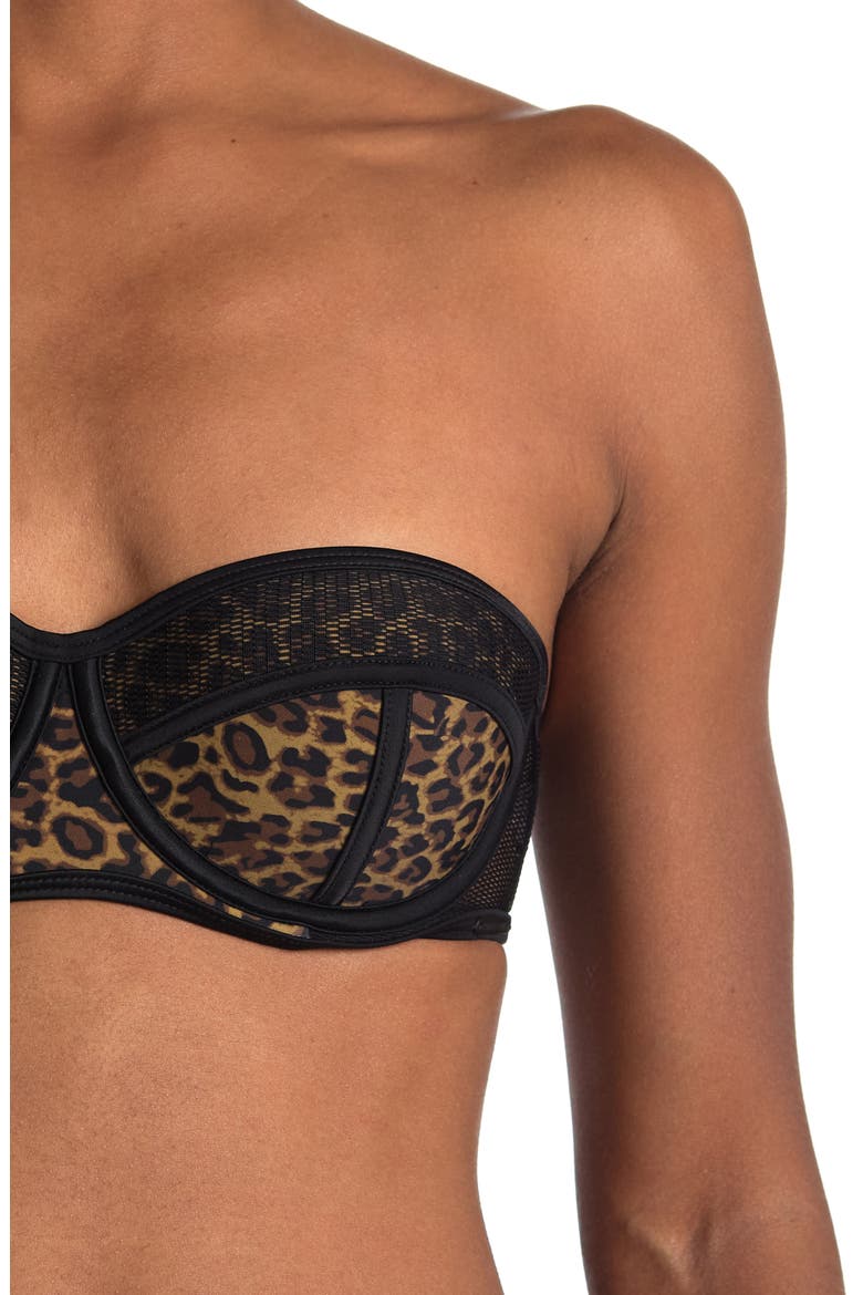 Leopard Print Underwire Bikini Top, Alternate, color, LEO