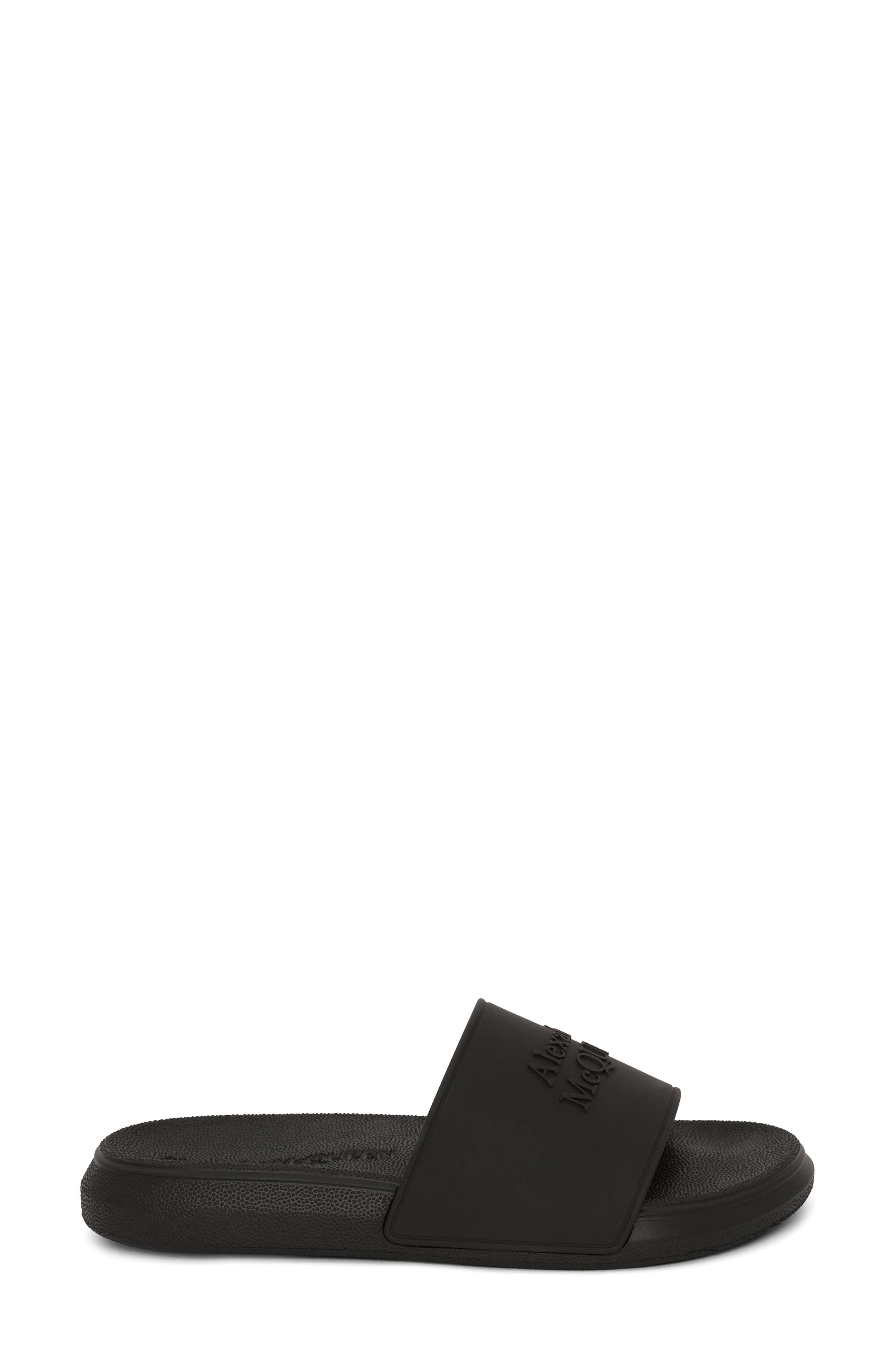 McQueen Alexander McQueen Logo Slide Sandal, Alternate, color, 