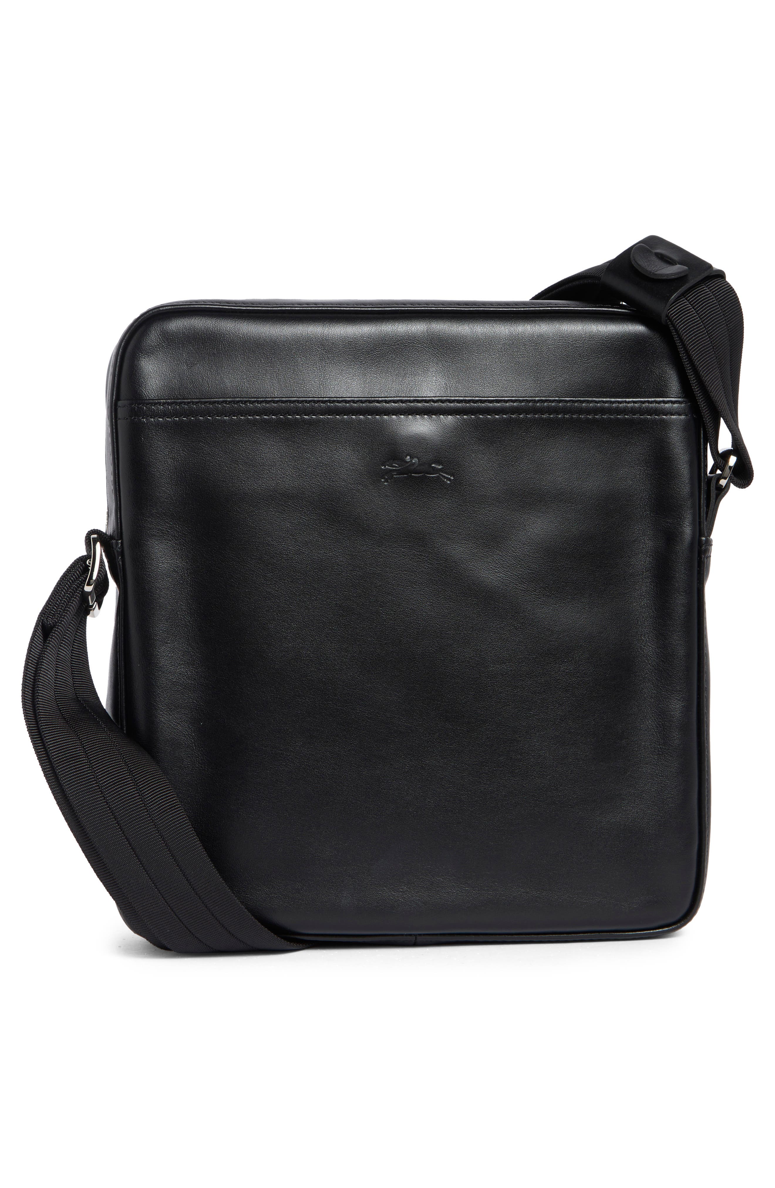 Longchamp Baxi Medium Crossbody Bag, Alternate, color, Black