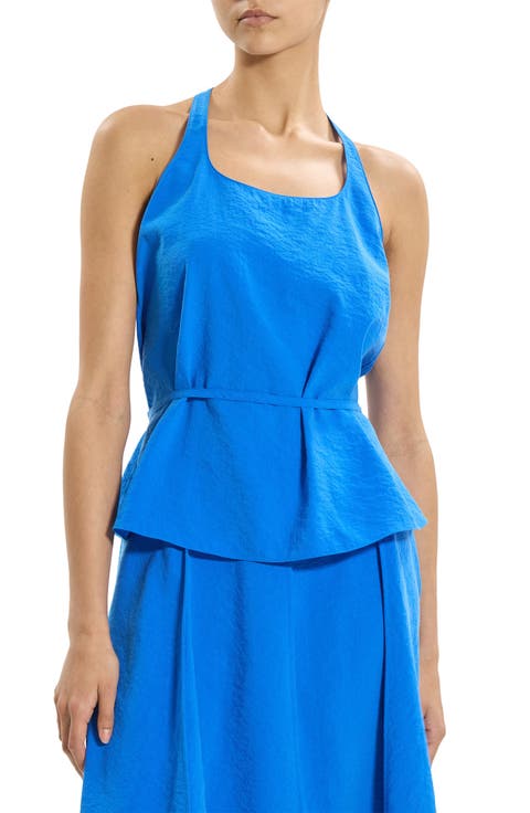 Belted Silk Blend Top