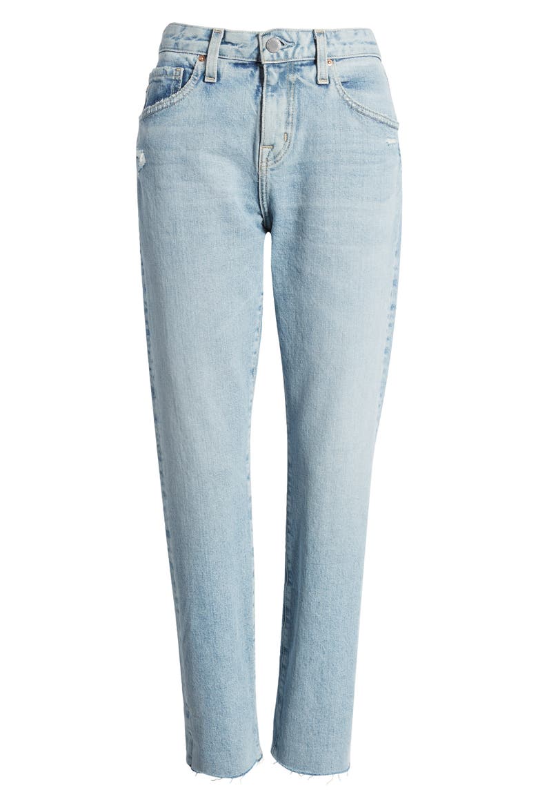 Ex-Boyfriend Raw Hem Jeans, Alternate, color, WINDSWEPT