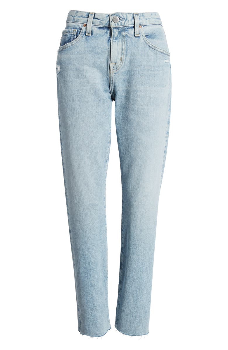AG Ex-Boyfriend Raw Hem Jeans, Alternate, color, Windswept