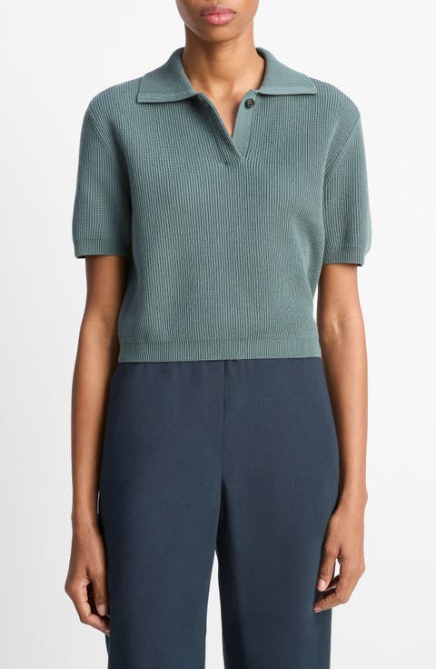 Rib Silk & Cotton Polo