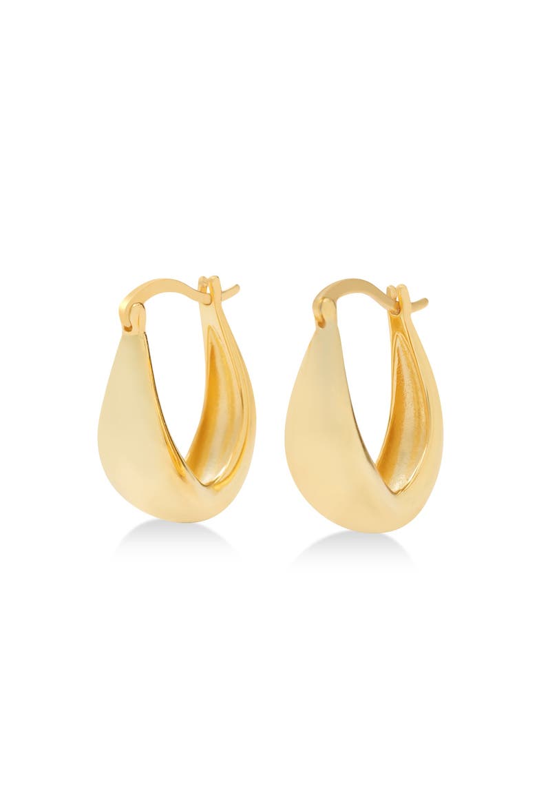 Gold Vermeil Sculptural Hoop Earrings, Alternate, color, Silver