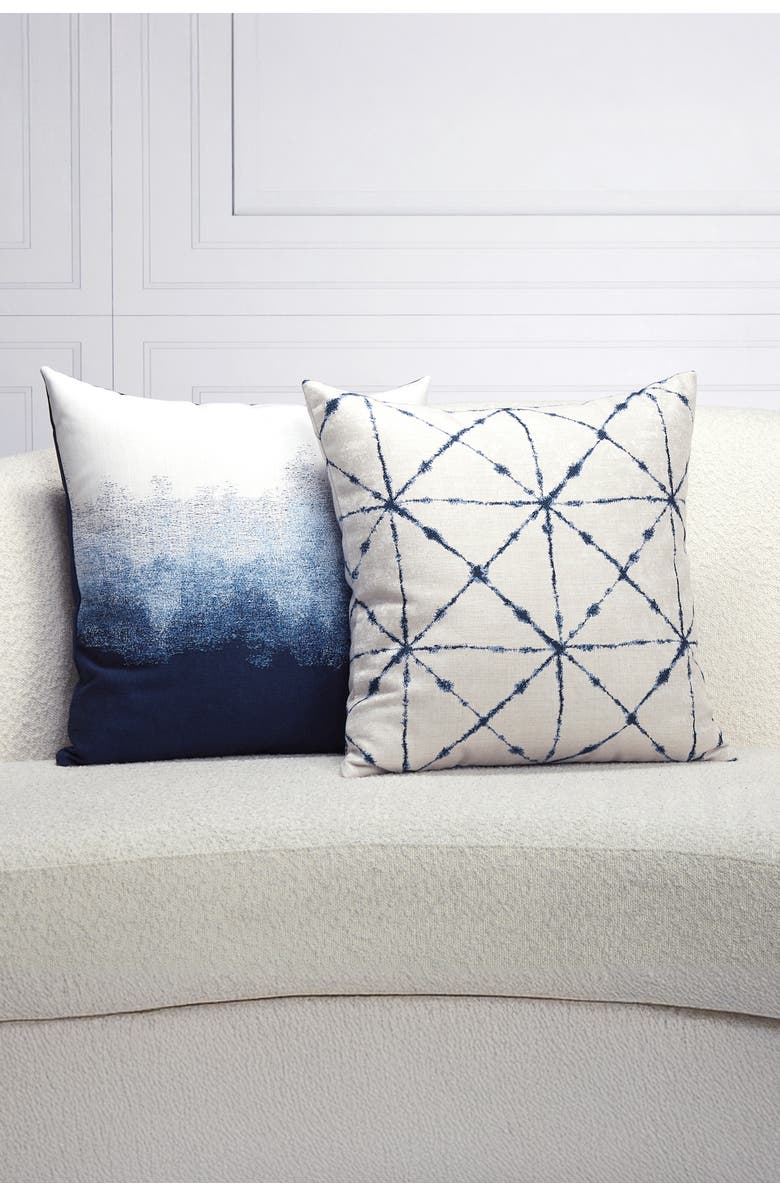 Elaine Smith Trilogy Indigo Indoor & Outdoor Woven Accent Pillow, Alternate, color, Indigo
