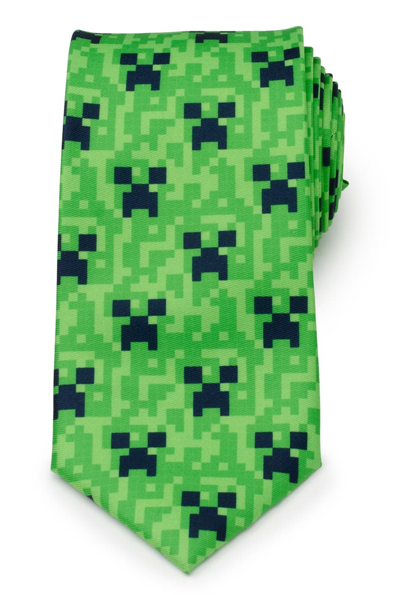 Minecraft Adult & Kids' Tie Set, Alternate, color, GREEN