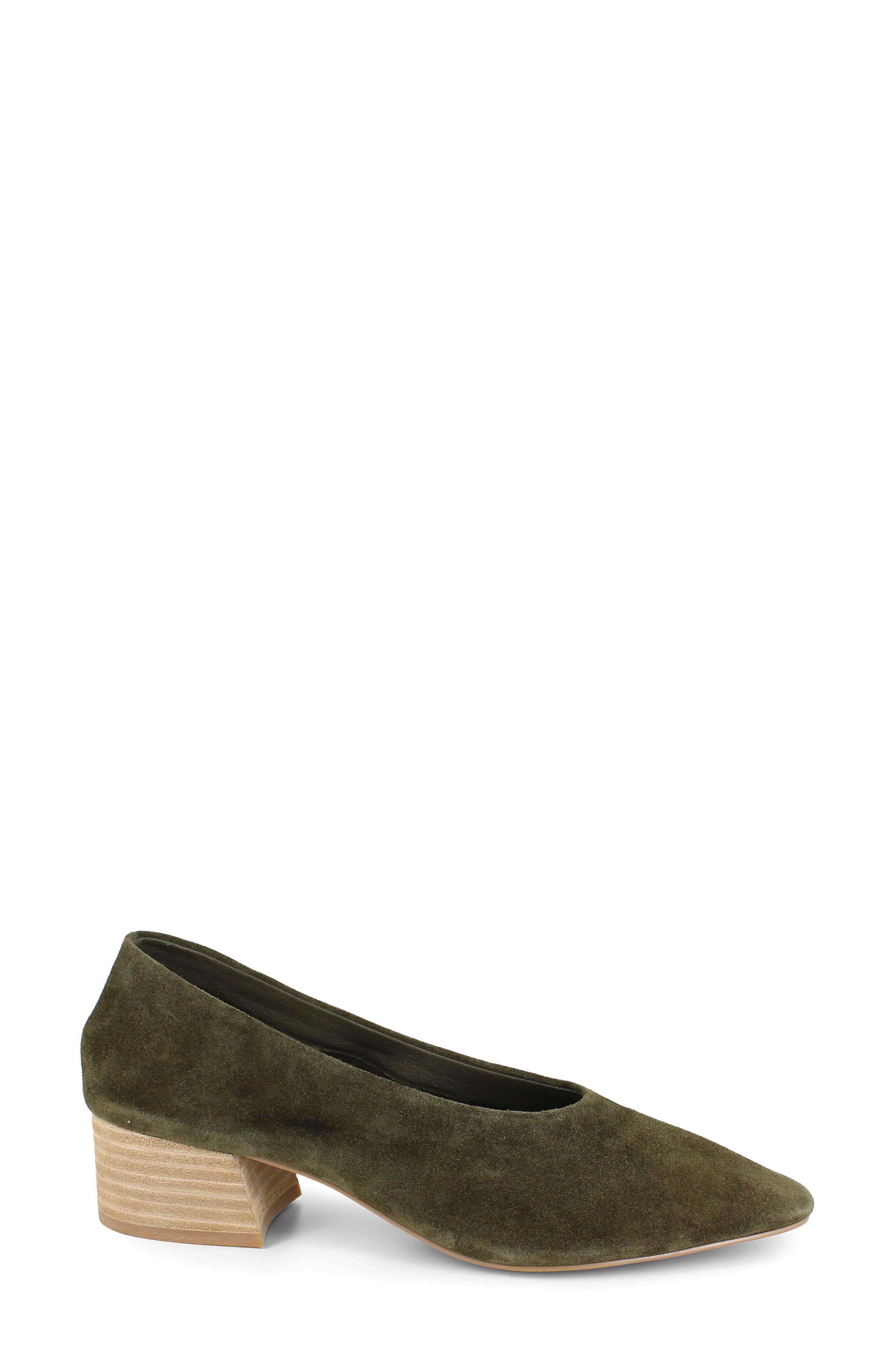 Olivia Leather Pump, Alternate, color, OLIVE