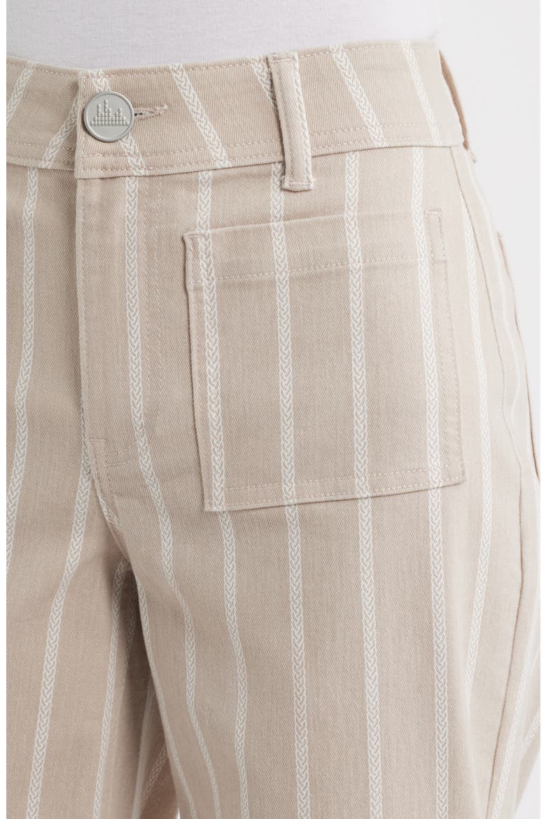 Stripe Crop Wide Leg Pants, Alternate, color, LATTE/ CAFE