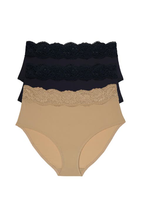 Divine Lace Trim Brief 3-Pack