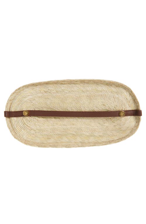 Altuzarra Watermill Top Handle Straw Bucket Tote In Praline/beige