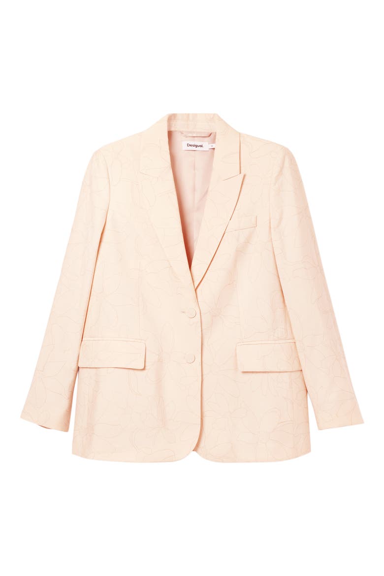 Floral Blazer, Alternate, color, WHITE