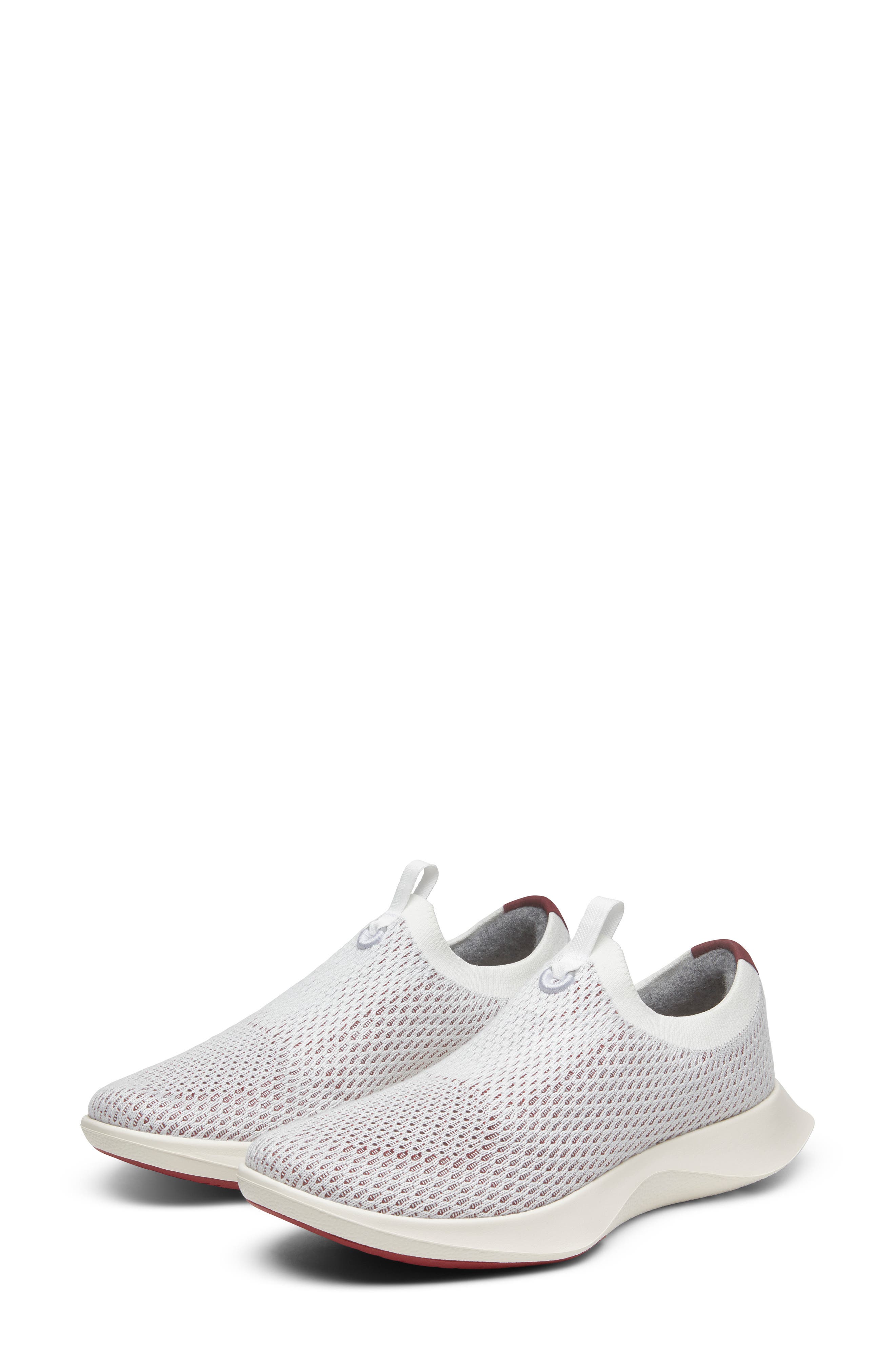 Allbirds Tree Dasher Relay Slip-On Sneaker, Alternate, color, Blizzard/ Thunder Red