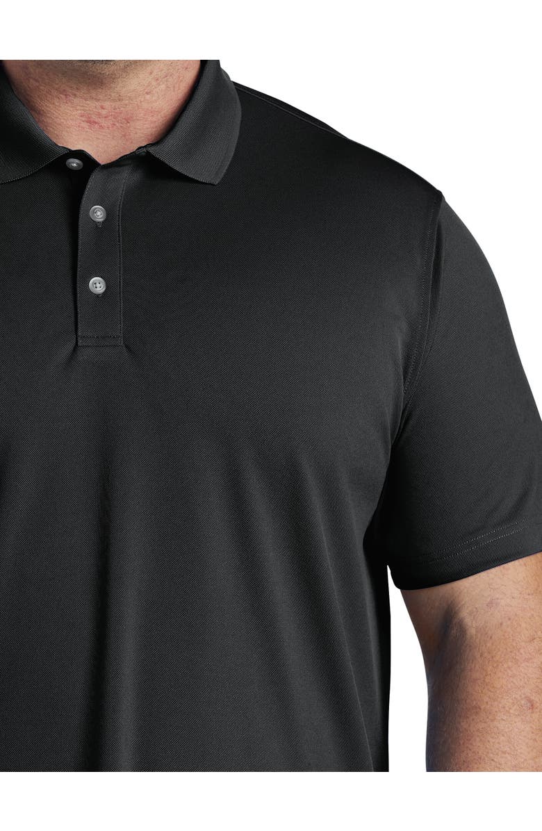 B+T Essentials Big & Tall Solid Golf Polo Shirt, Alternate, color, Black