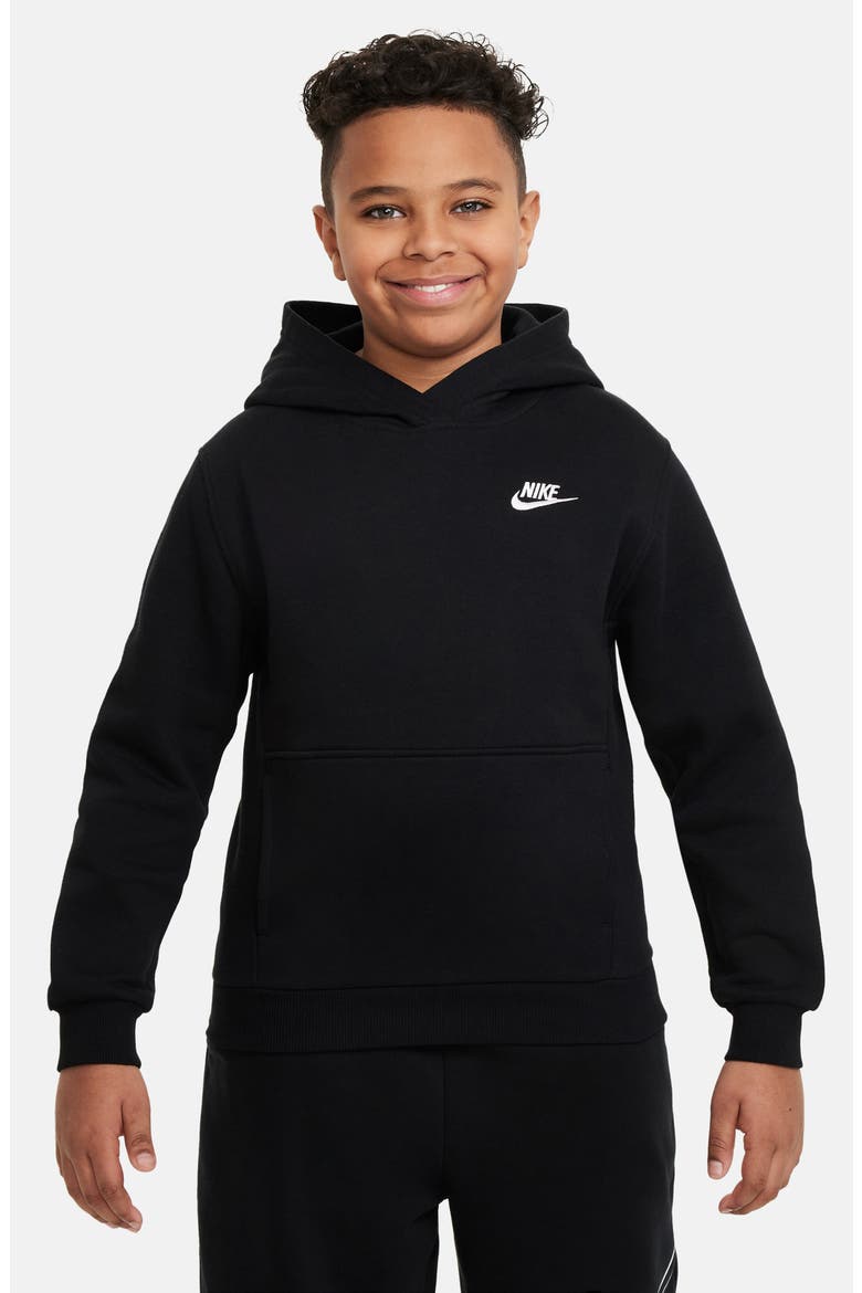 Kids' Club Fleece Hoodie, Main, color, 010 BLACK/WHITE