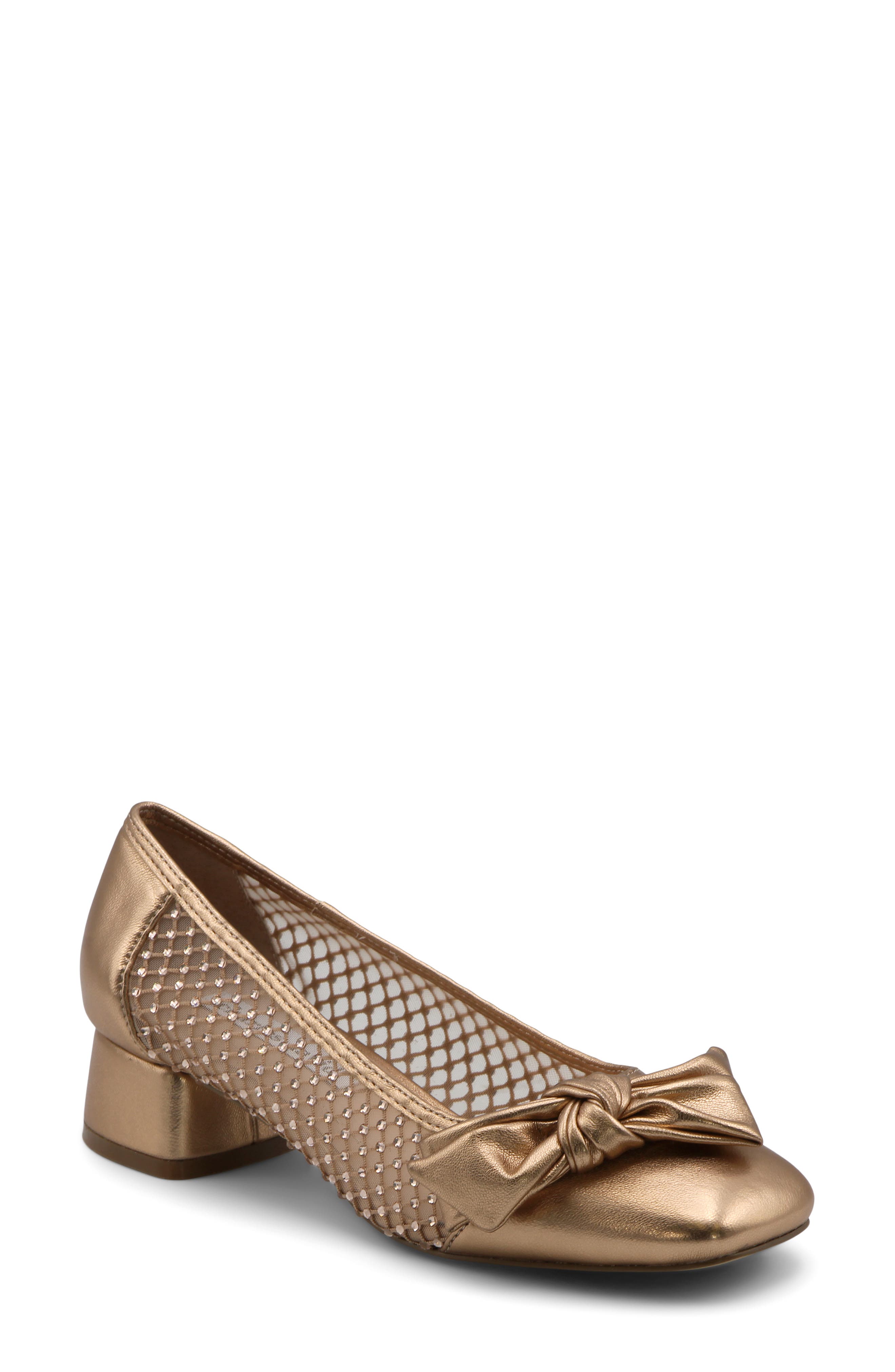 Charles David Zola Rhinestone Mesh Block Heel Pump
