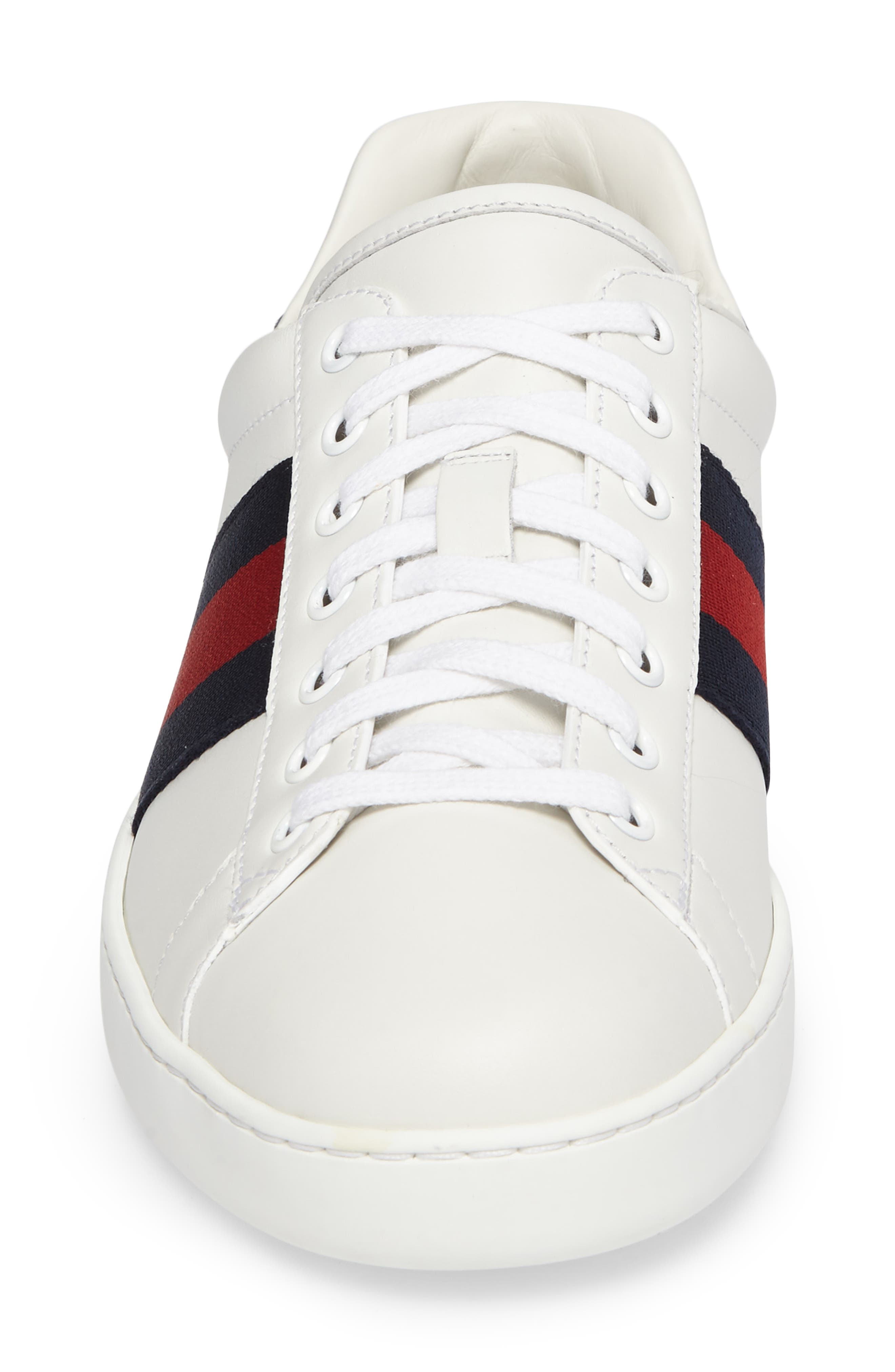 New Ace Clean Web Stripe Sneaker, Alternate, color, BIANCO