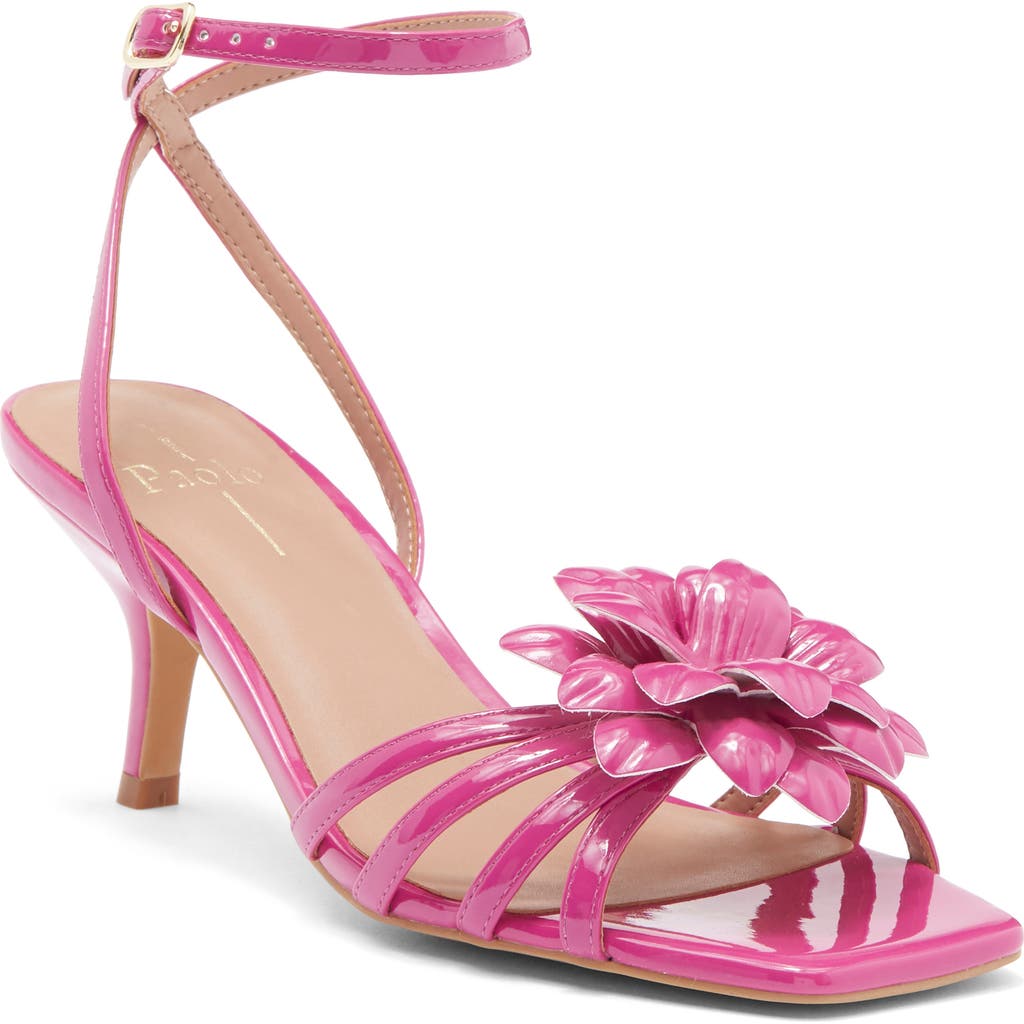 Shop Linea Paolo Candice Flower Sandal In Fuchsia