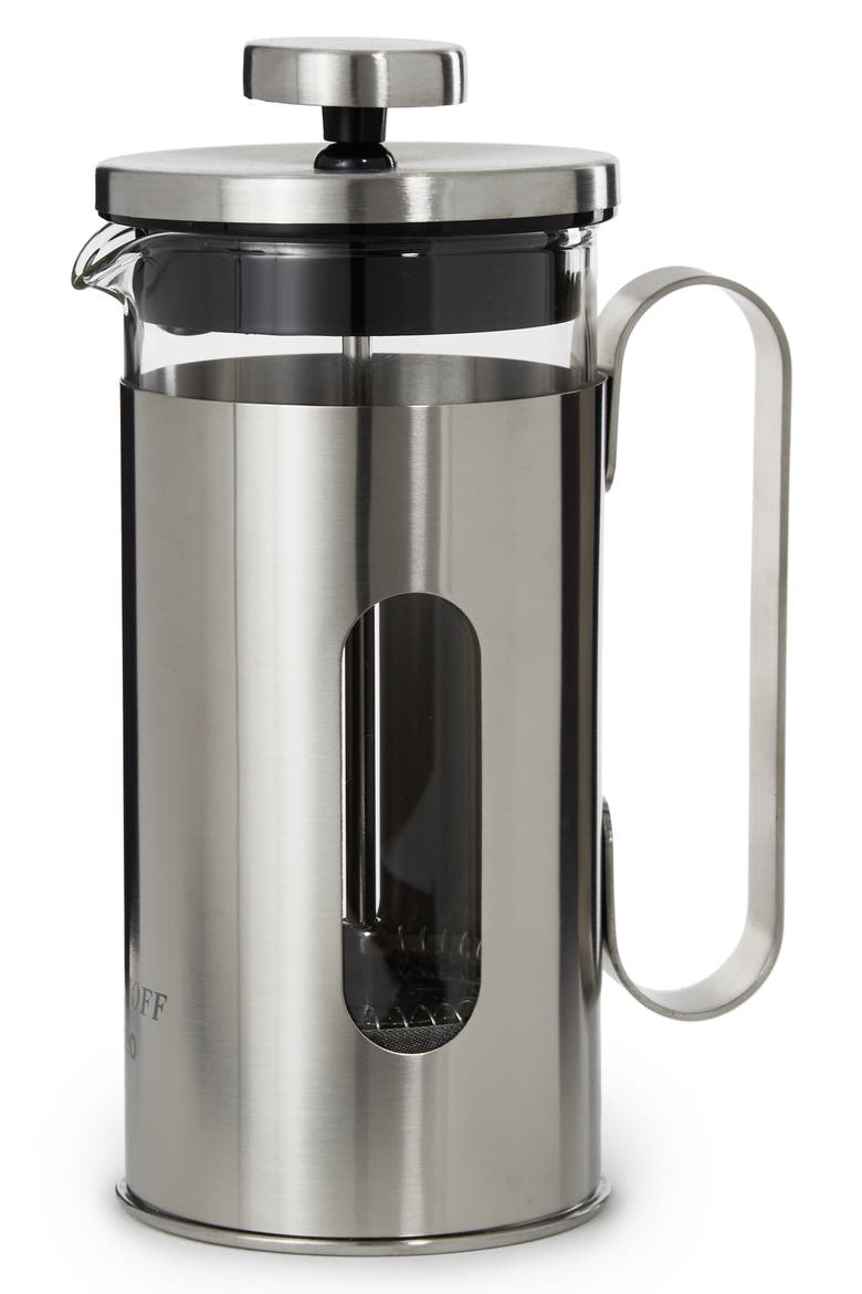 Leo Maestro 12-Ounce Stainless Steel French Press, Main, color, SILVER