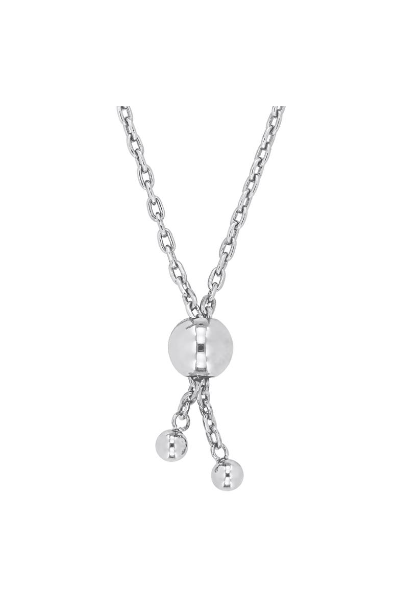 Julianna B. Moissanite Halo Adjustable Bolo Bracelet, Alternate, color, Sterling Silver