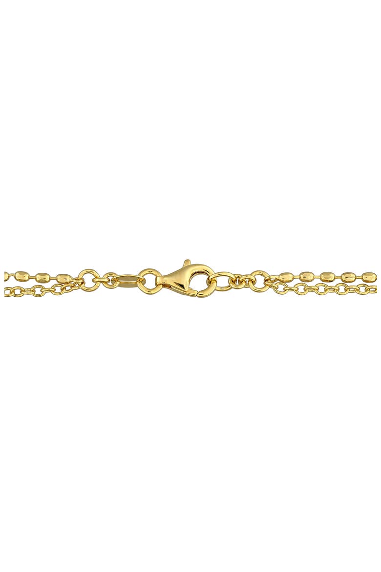 Lab-Created Moissanite 7-Inch Chain Bracelet, Alternate, color, GOLD