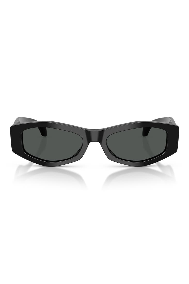 54mm Irregular Sunglasses, Main, color, BLACK / DARK GREY