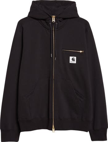 Sacai Carhartt WIP Cotton Jersey Full Zip Hoodie | Nordstrom