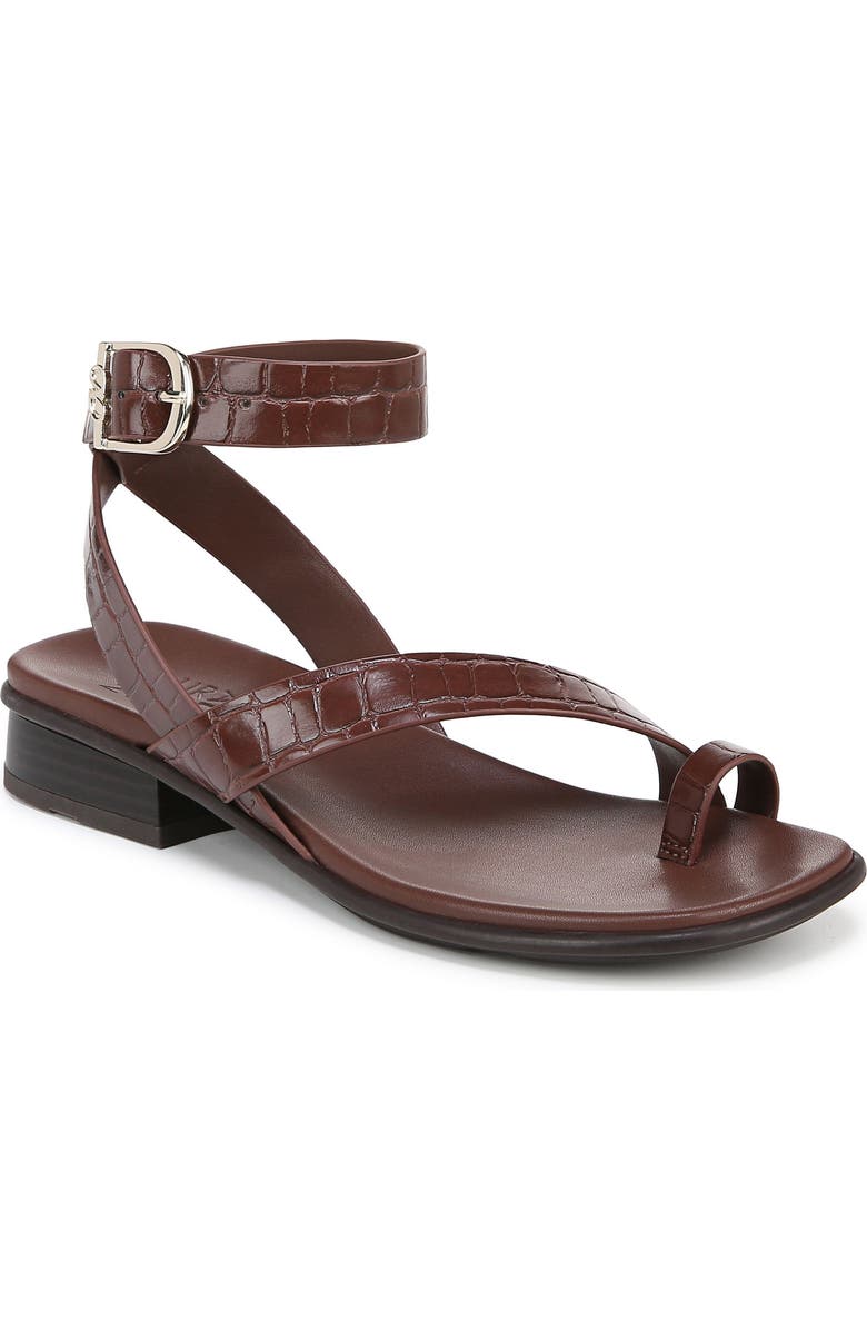 Naturalizer Birch Ankle Strap Sandal, Main, color, Cappuccino Croco Faux Leather