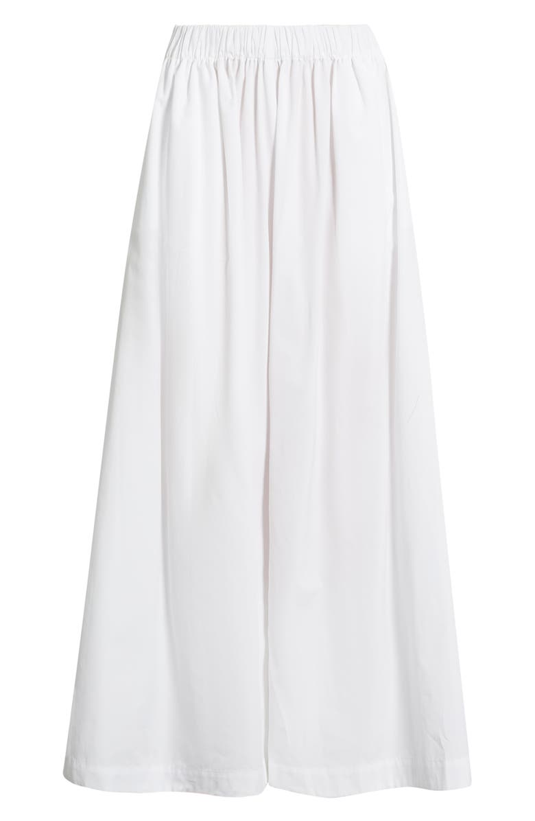 BOSS Talini Cotton Wide Leg Pants, Main, color, Bright White