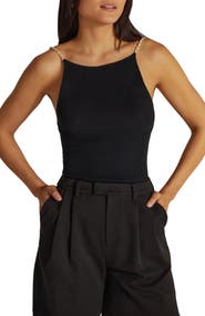 Favorite Daughter Imitation Pearl Strap Top