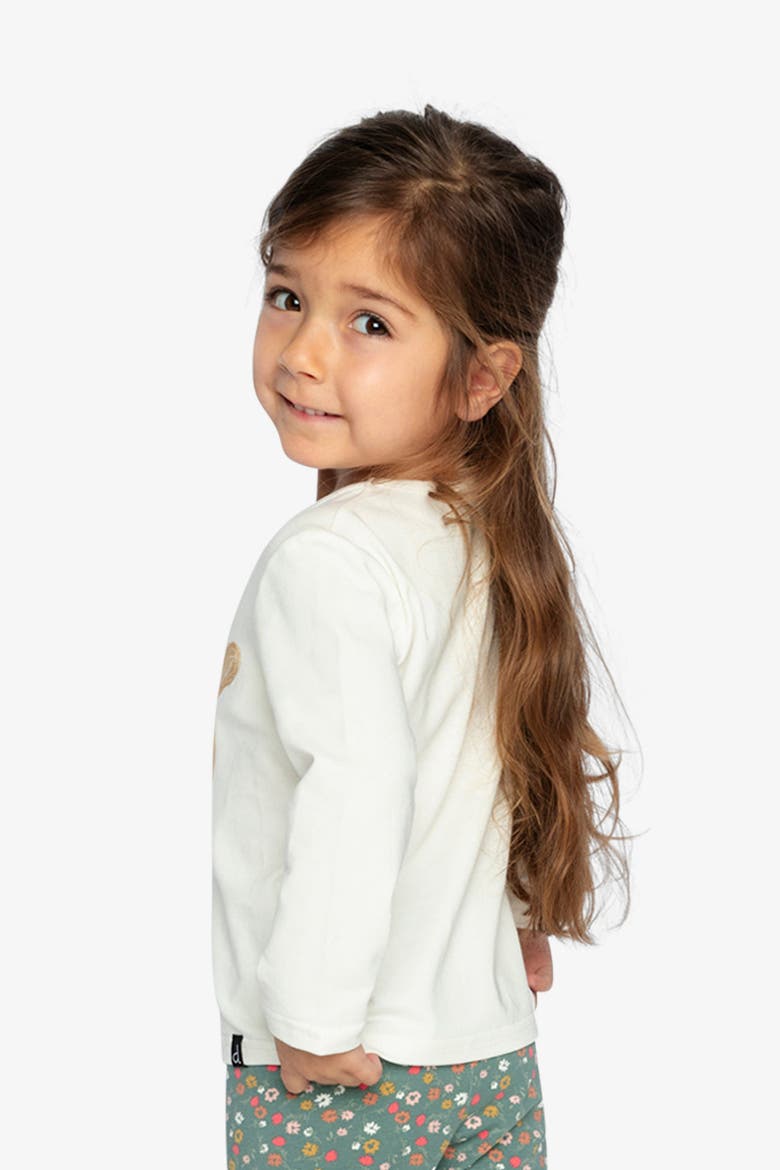 Organic Cotton Cat Embroidered Long Sleeve T-Shirt, Alternate, color, Off-White