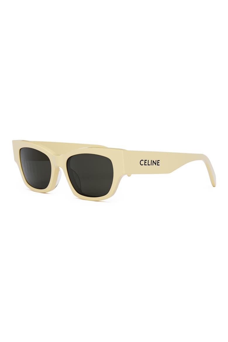 Monochroms 54mm Cat Eye Sunglasses, Alternate, color, SHINY YELLOW / SMOKE