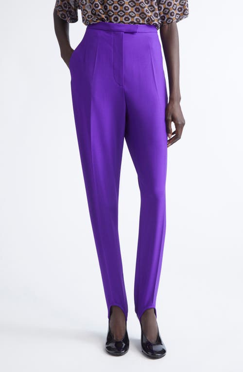 Dries Van Noten Pandora Stretch Wool Stirrup Leggings In Purple