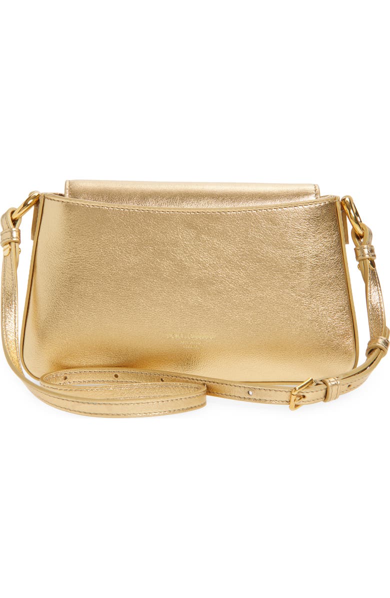 Dolce&Gabbana Sicilian Street Leather Shoulder Bag, Alternate, color, 8H945 Oro