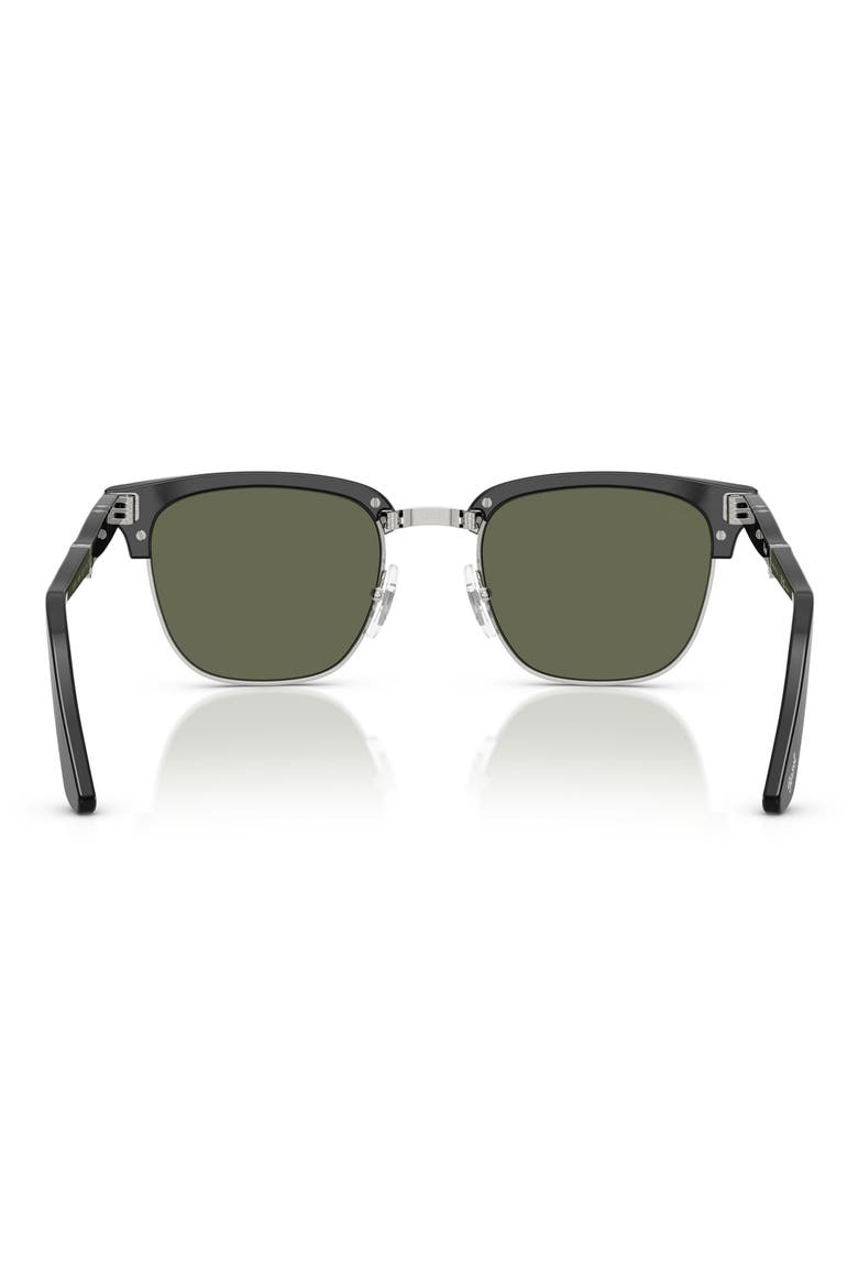 52mm Polarized Square Sunglasses, Alternate, color, BLACK/ POLAR GREEN
