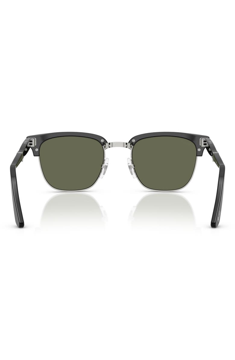 Persol 52mm Polarized Square Sunglasses, Alternate, color, Black/ Polar Green