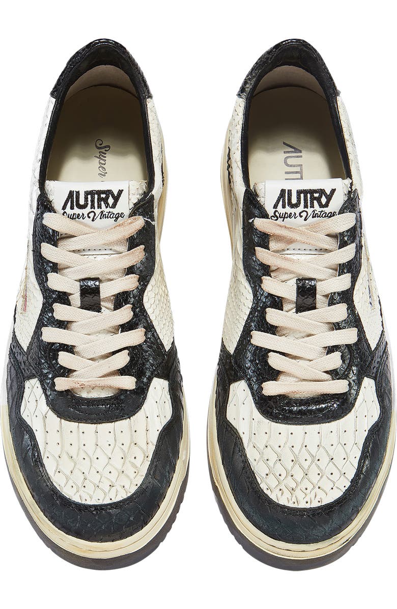 AUTRY Super Vintage Low Sneaker, Alternate, color, Python/ Calf Black/ White